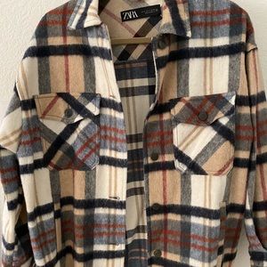 Zara Oversized Shirt Jacket